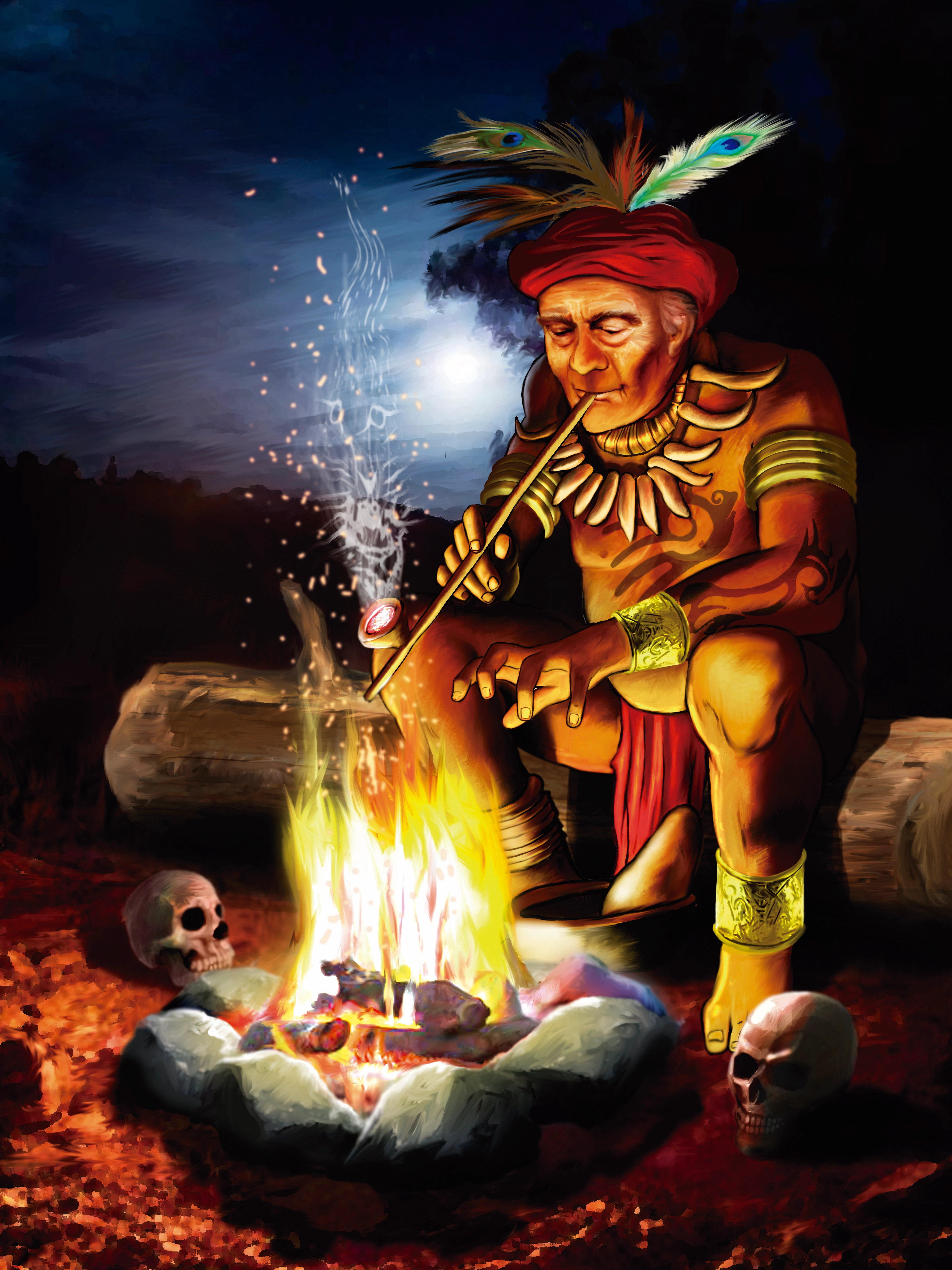 Ilustración de la baraja El Chamán de la Ducó